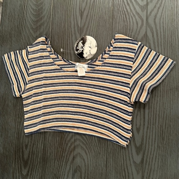 Vintage Blue Julianna Crop Top - New - Picture 1 of 3